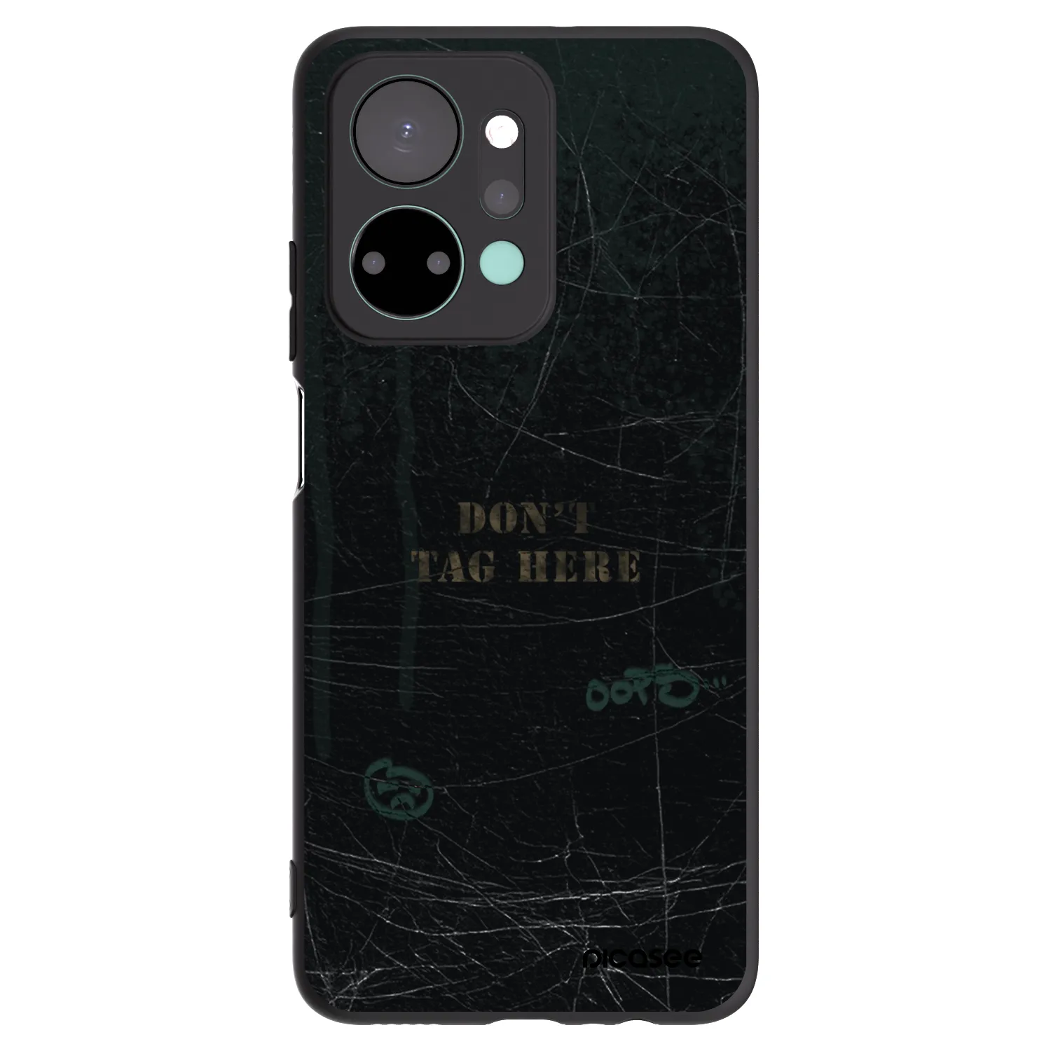 Picasee silikonowe czarne etui na Honor X7a - DON´T TAG