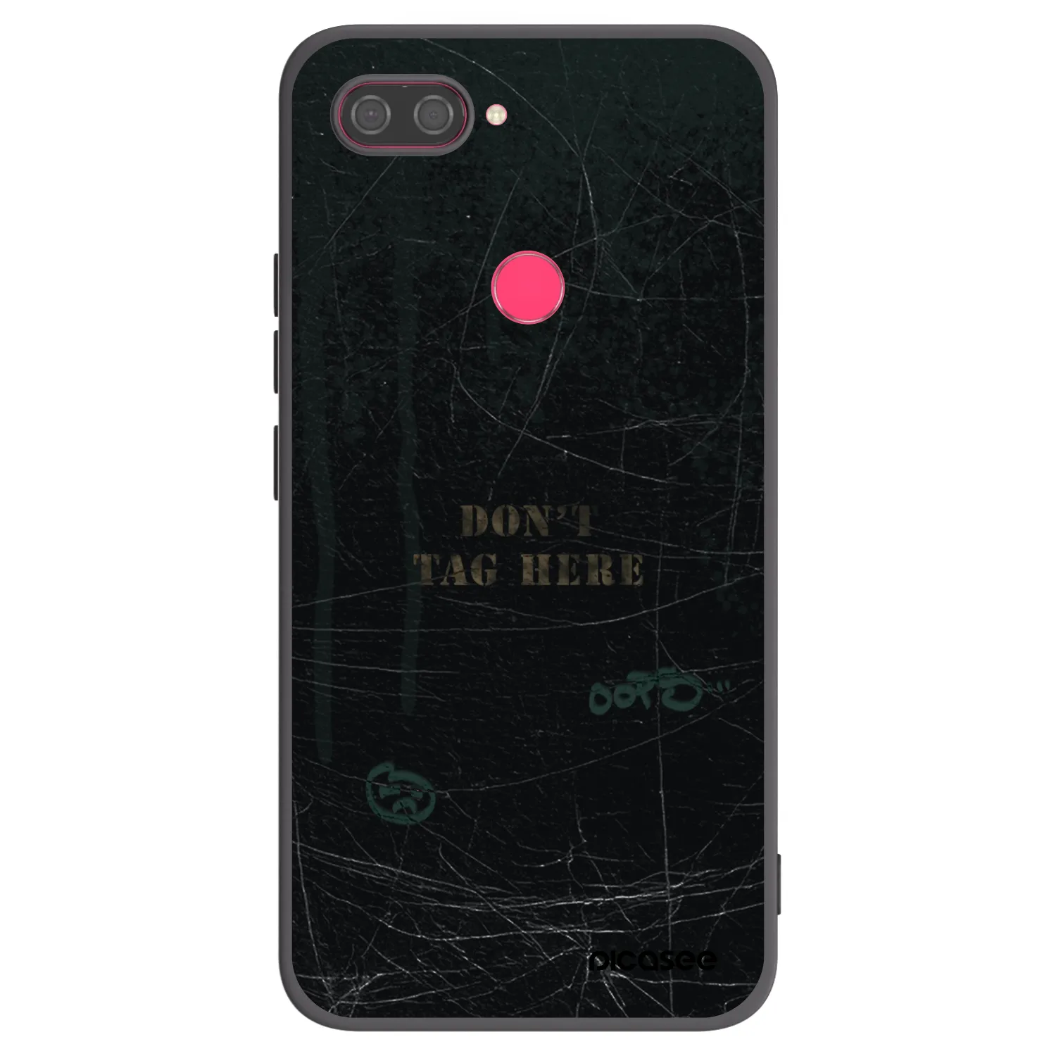 Picasee silikonowe czarne etui na Xiaomi Mi 8 Lite - DON´T TAG