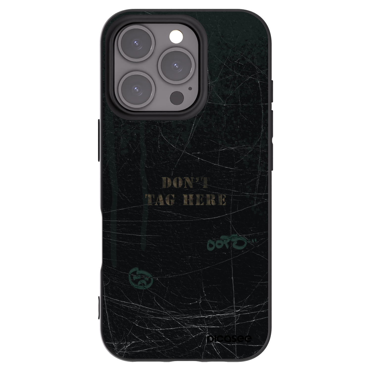 Picasee silikonowe czarne etui na Apple iPhone 16 Pro - DON´T TAG