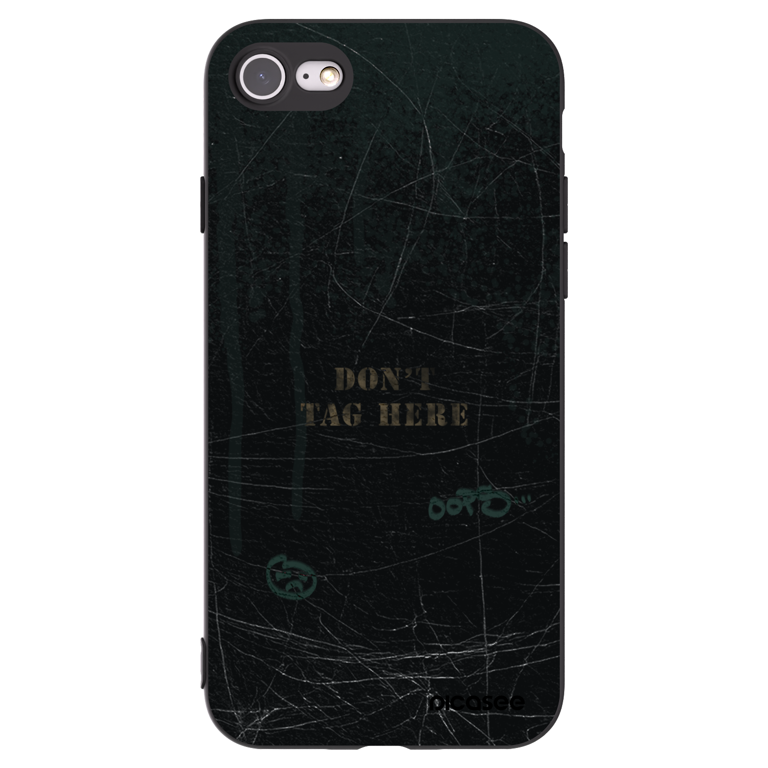 Picasee silikonowe czarne etui na Apple iPhone 8 - DON´T TAG