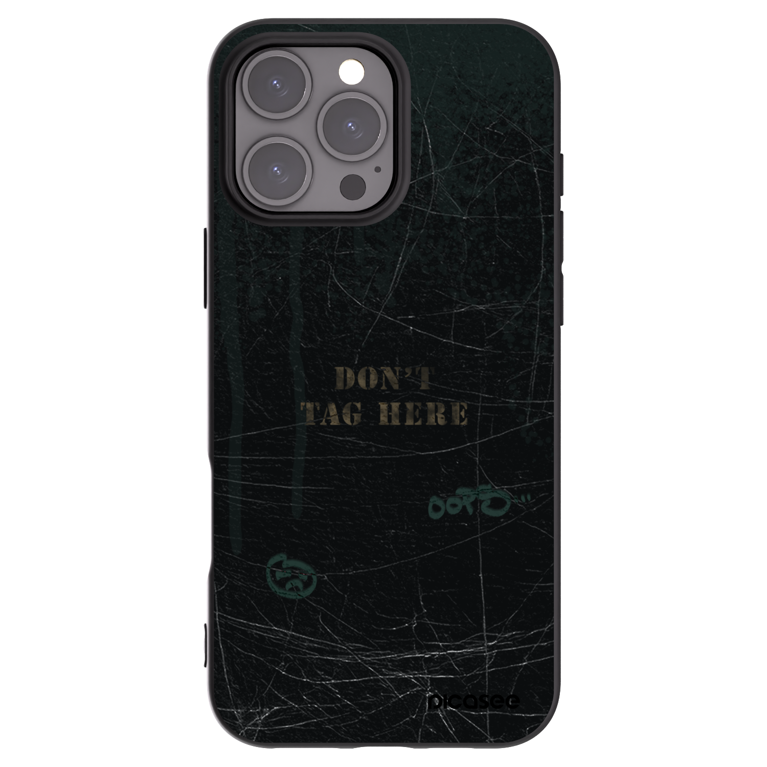 Picasee silikonowe czarne etui na Apple iPhone 16 Pro Max - DON´T TAG