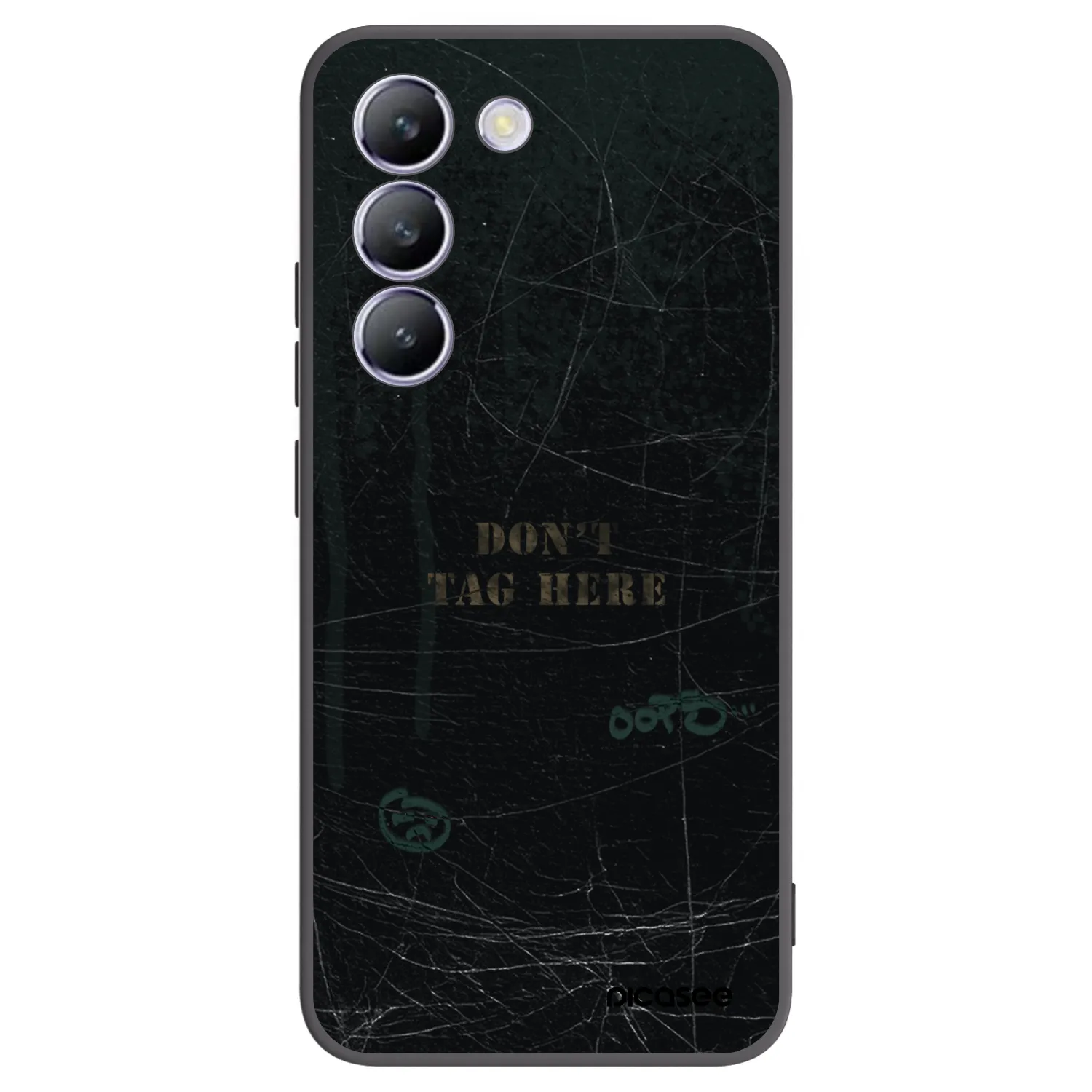 Picasee silikonowe czarne etui na Vivo V40 SE 5G - DON´T TAG