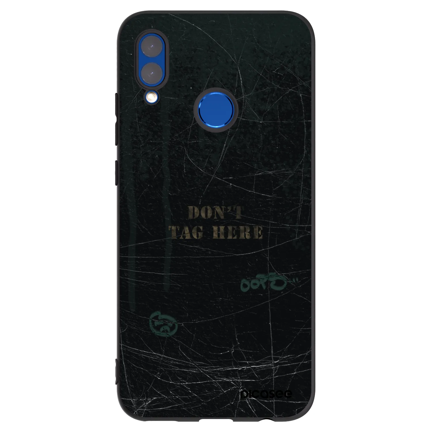 Picasee silikonowe czarne etui na Huawei P Smart 2019 - DON´T TAG