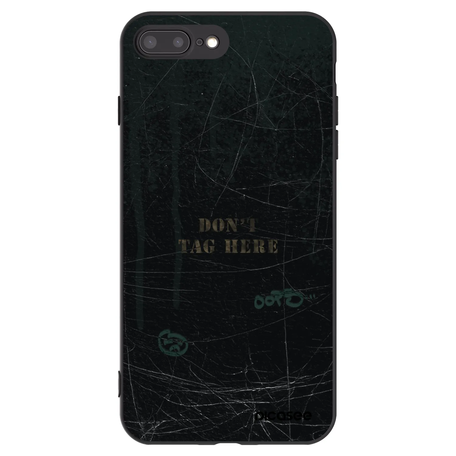 Picasee silikonowe czarne etui na Apple iPhone 7 Plus - DON´T TAG