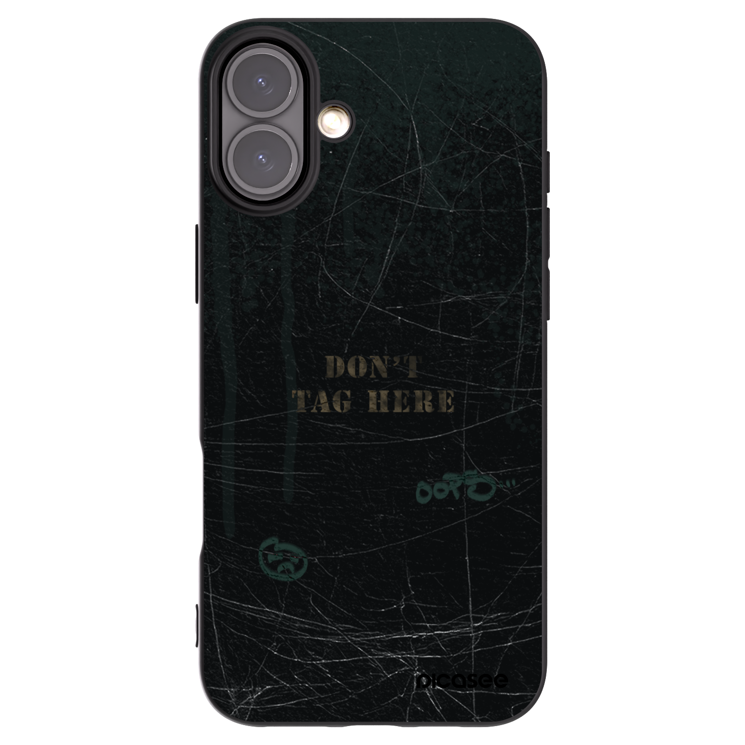 Picasee silikonowe czarne etui na Apple iPhone 16 Plus - DON´T TAG