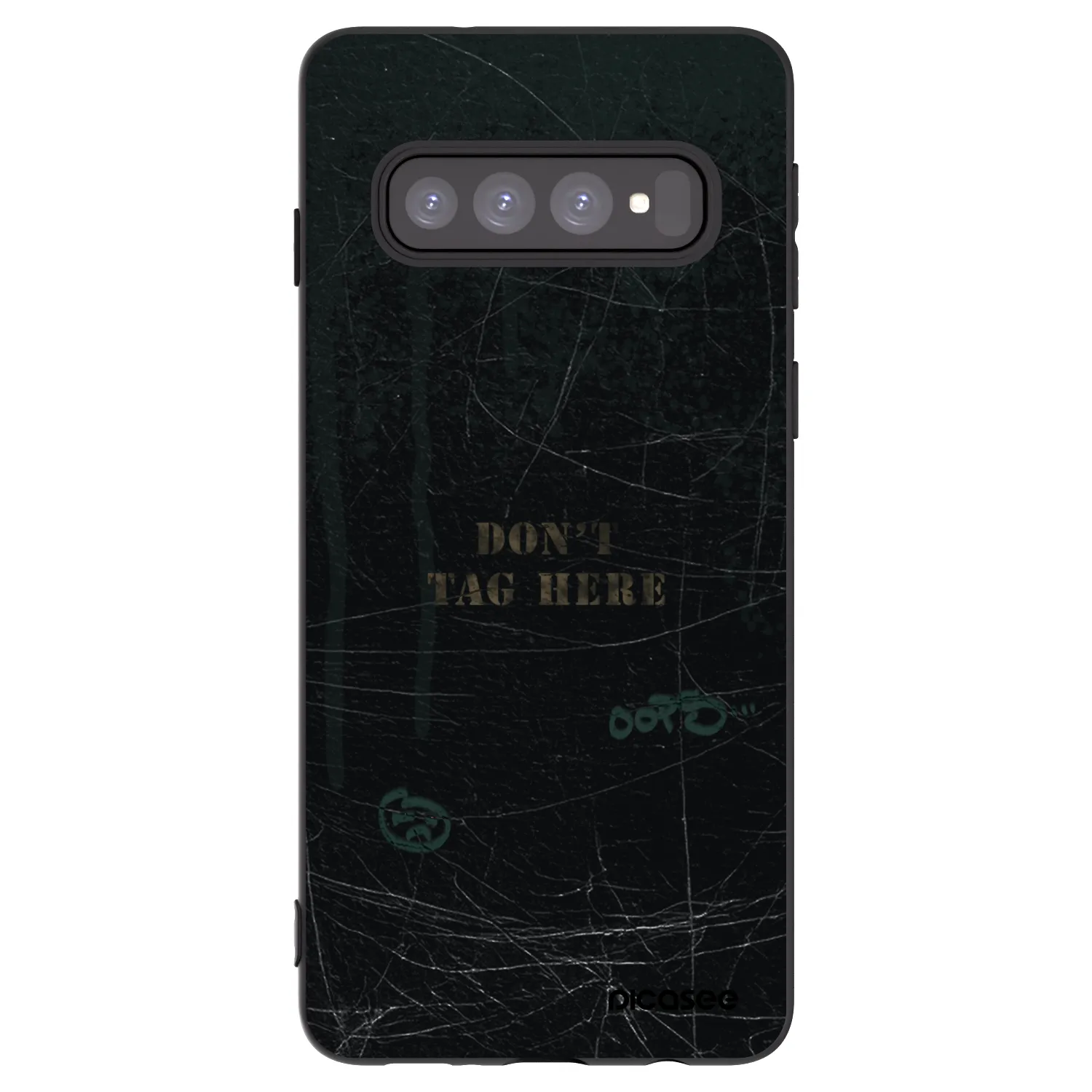 Picasee silikonowe czarne etui na Samsung Galaxy S10 G973 - DON´T TAG
