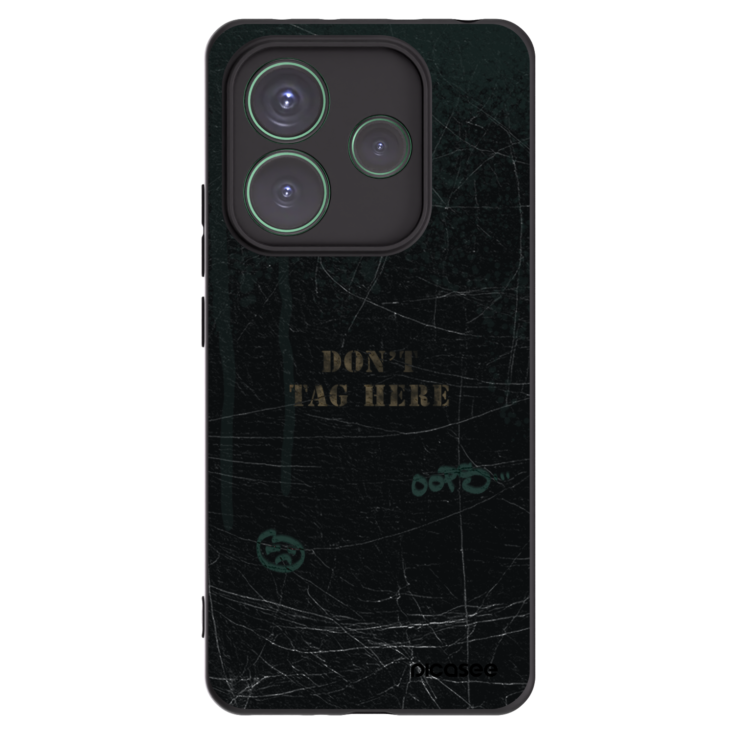 Picasee silikonowe czarne etui na Xiaomi Redmi Note 14 5G - DON´T TAG