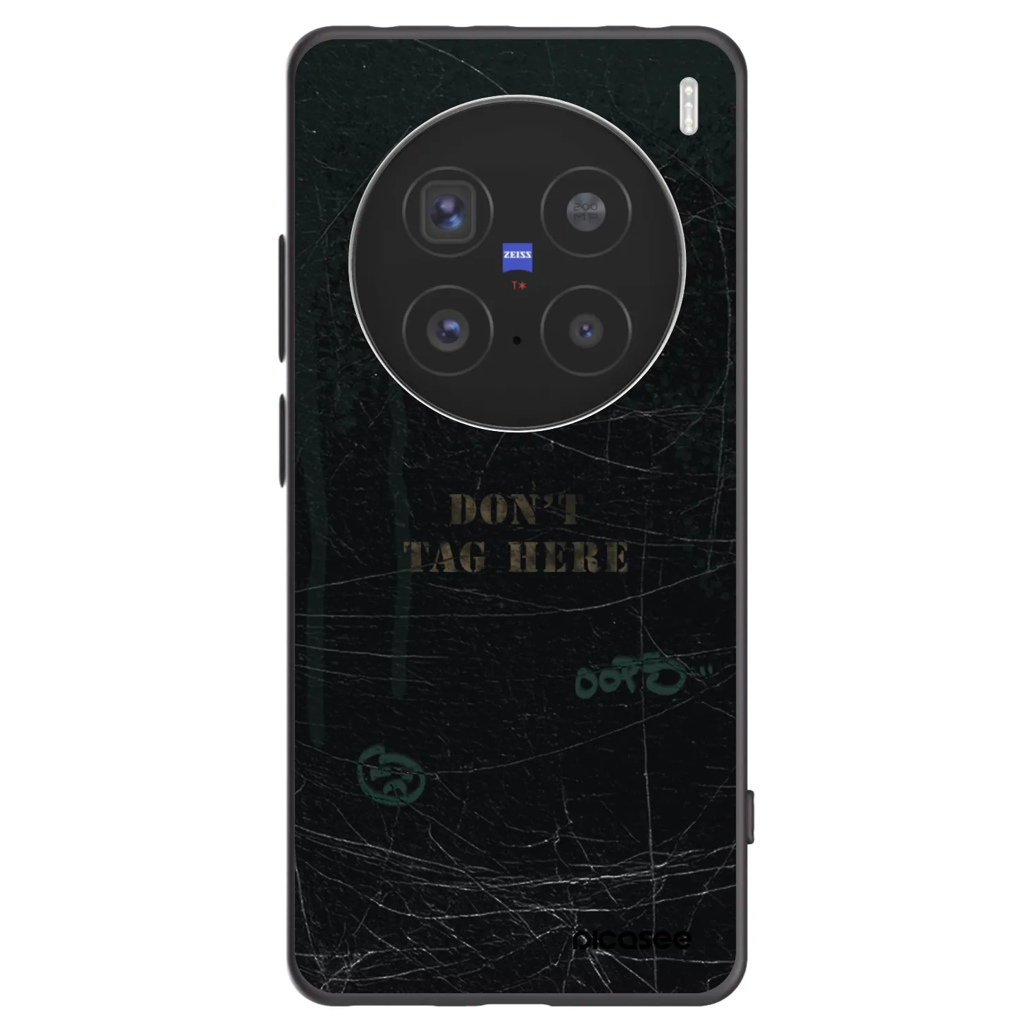 Picasee silikonowe czarne etui na Vivo X200 Pro - DON´T TAG