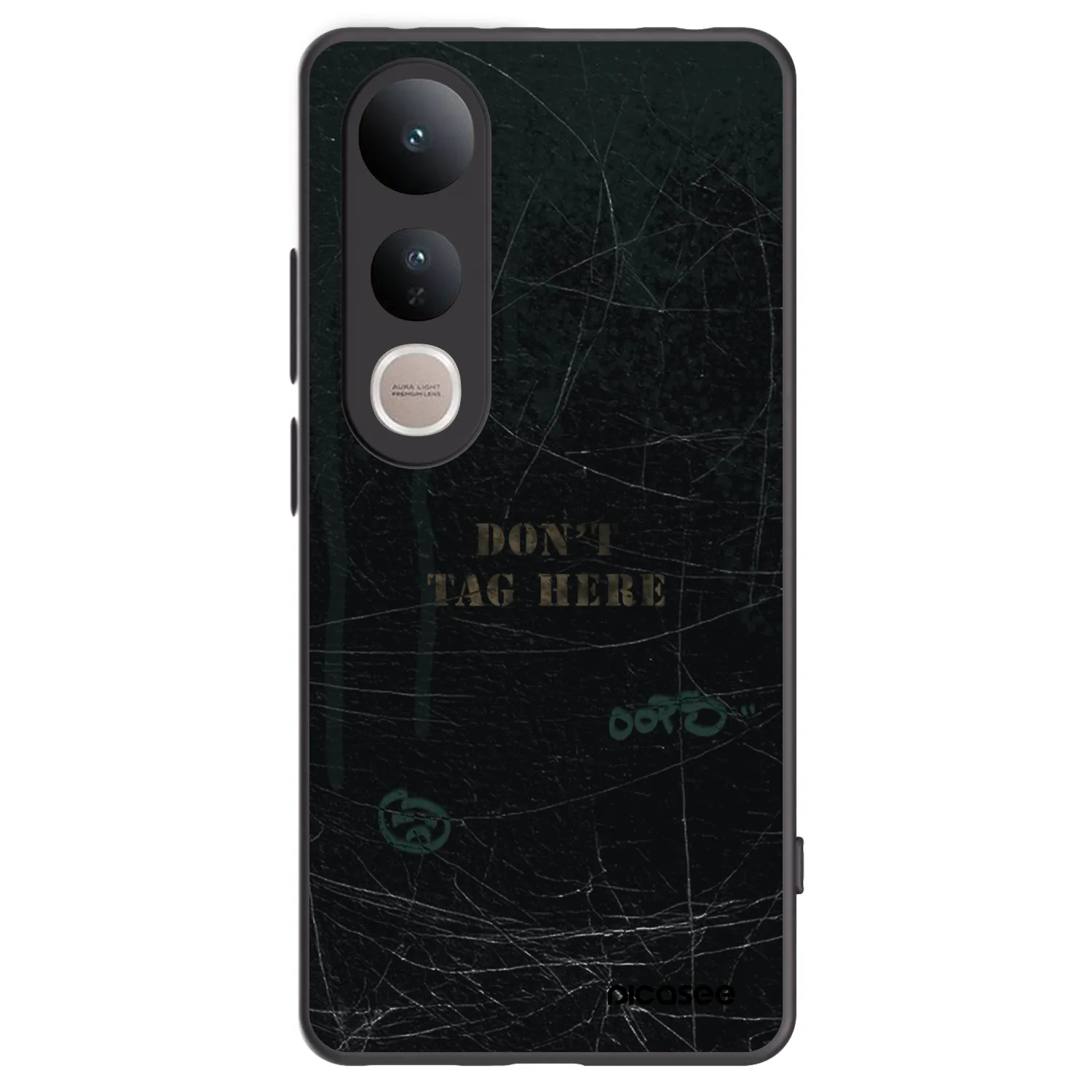 Picasee silikonowe czarne etui na Vivo V50 Lite 5G - DON´T TAG