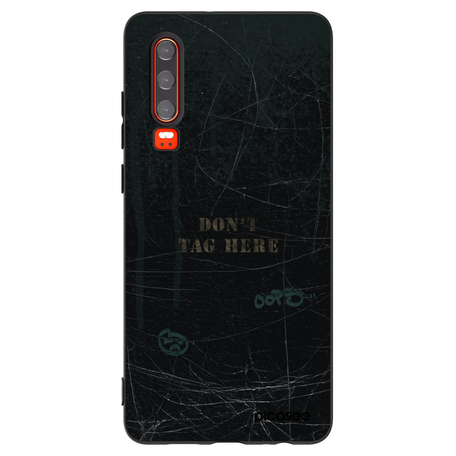 Picasee silikonowe czarne etui na Huawei P30 - DON´T TAG