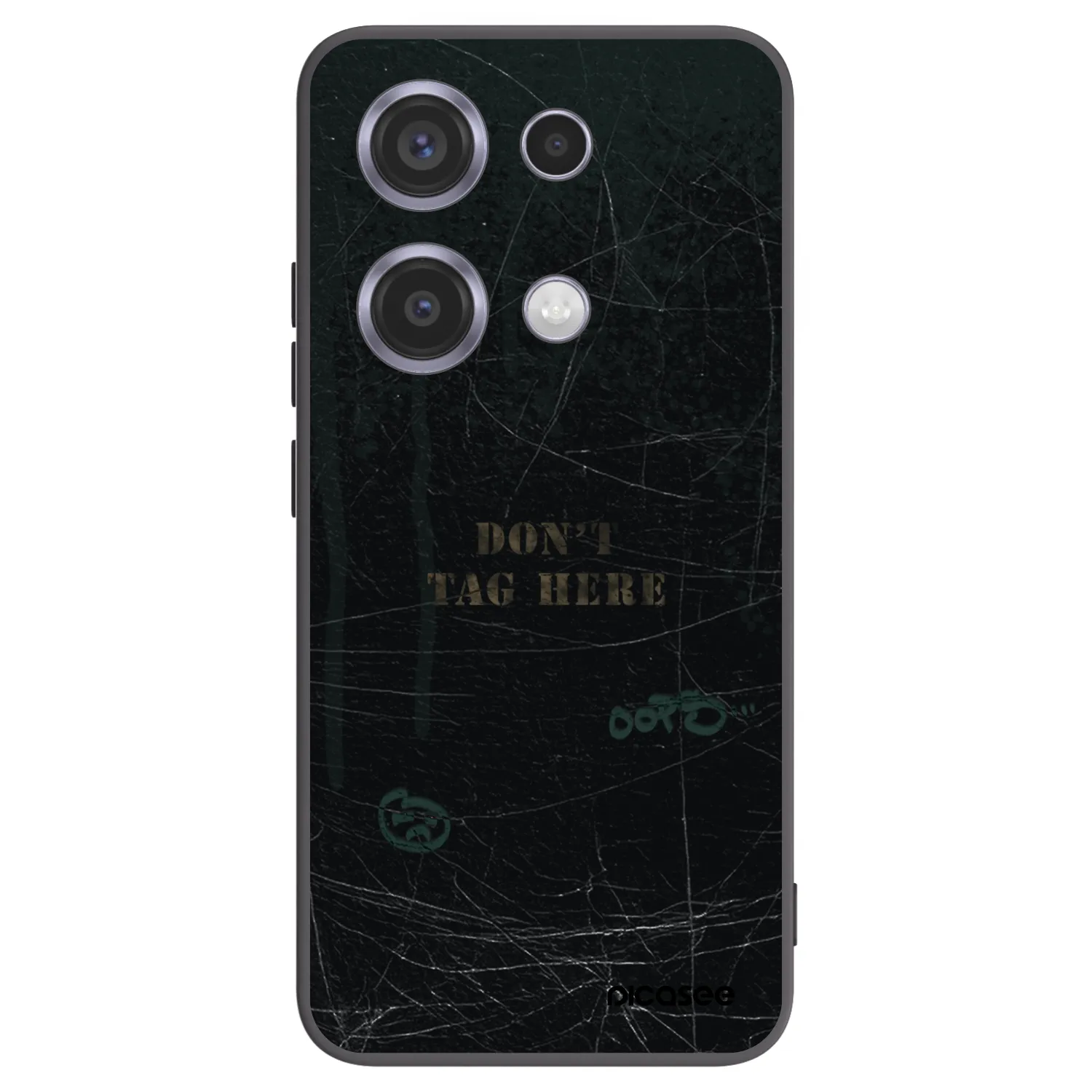 Picasee silikonowe czarne etui na Xiaomi Redmi Note 14S - DON´T TAG