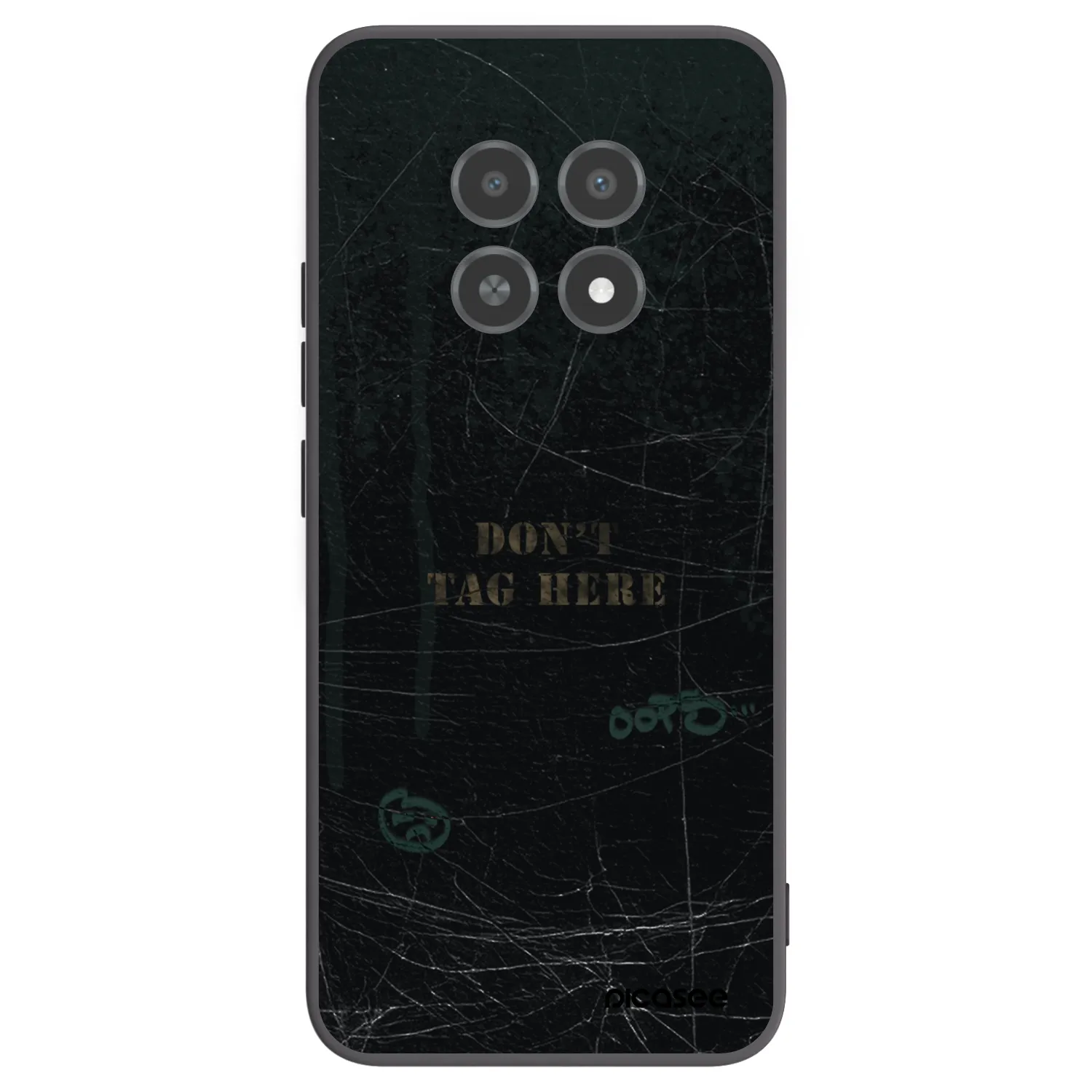 Picasee silikonowe czarne etui na Realme 12X - DON´T TAG