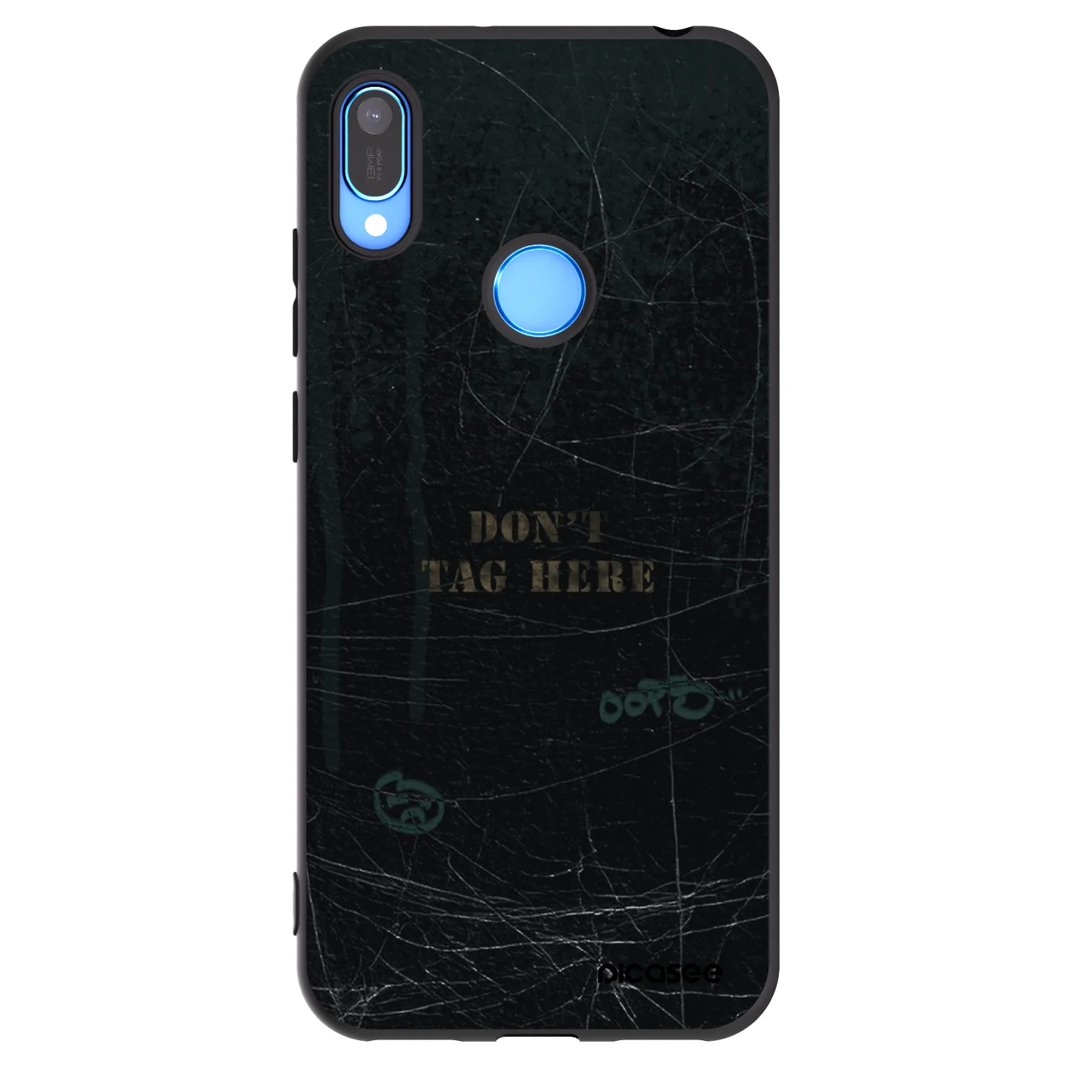 Picasee silikonowe czarne etui na Huawei Y6 2019 - DON´T TAG