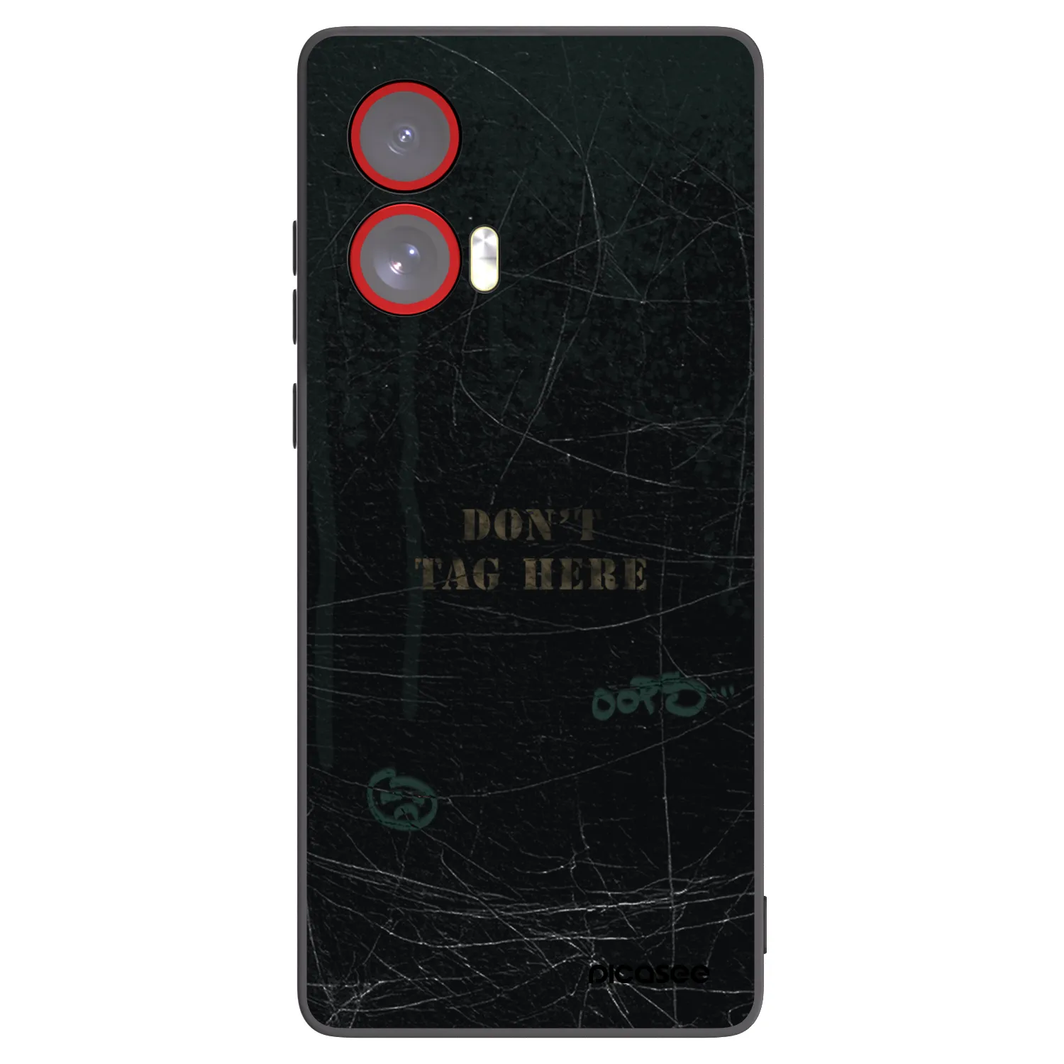 Picasee silikonowe czarne etui na Motorola Edge 50 Fusion - DON´T TAG