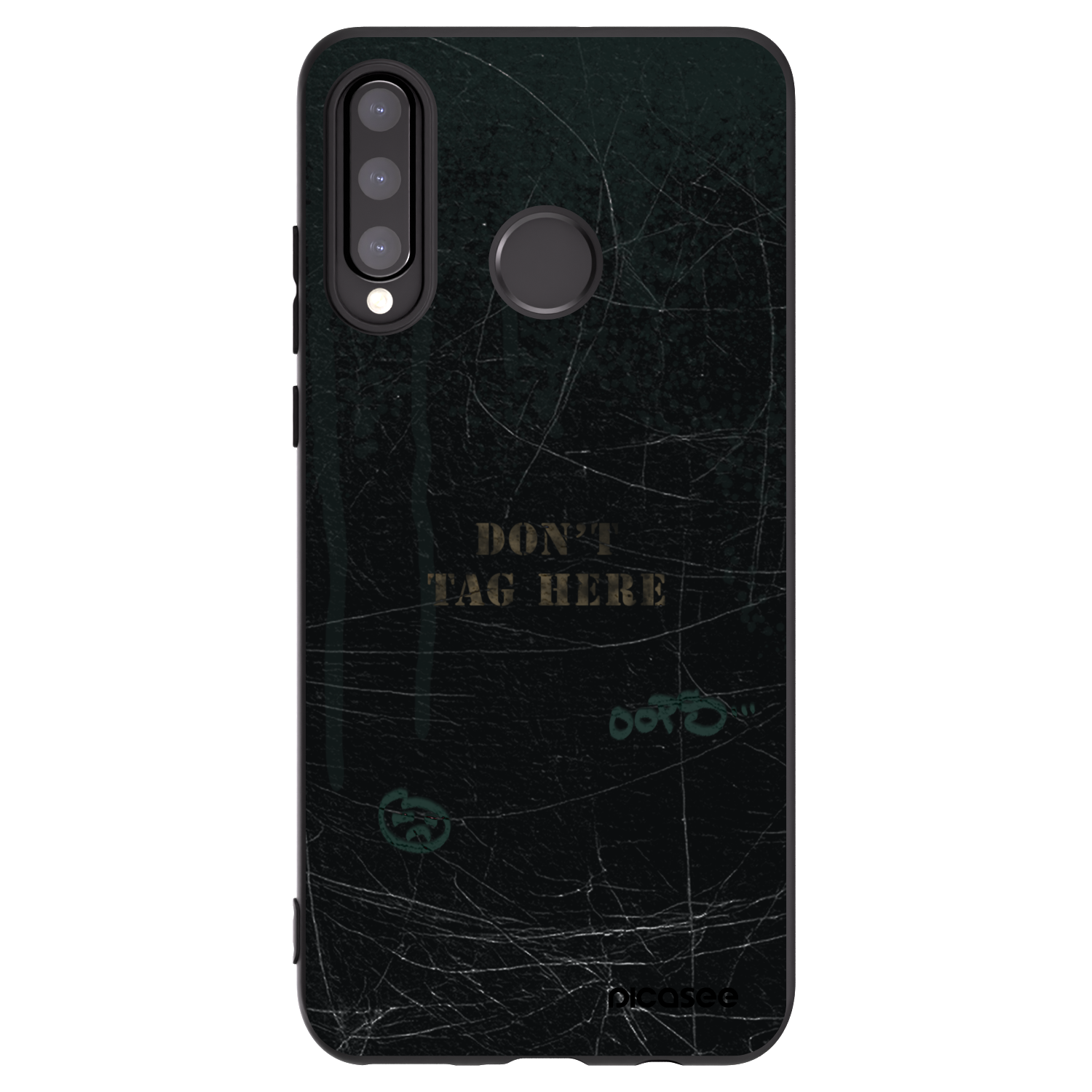 Picasee silikonowe czarne etui na Huawei P30 Lite - DON´T TAG