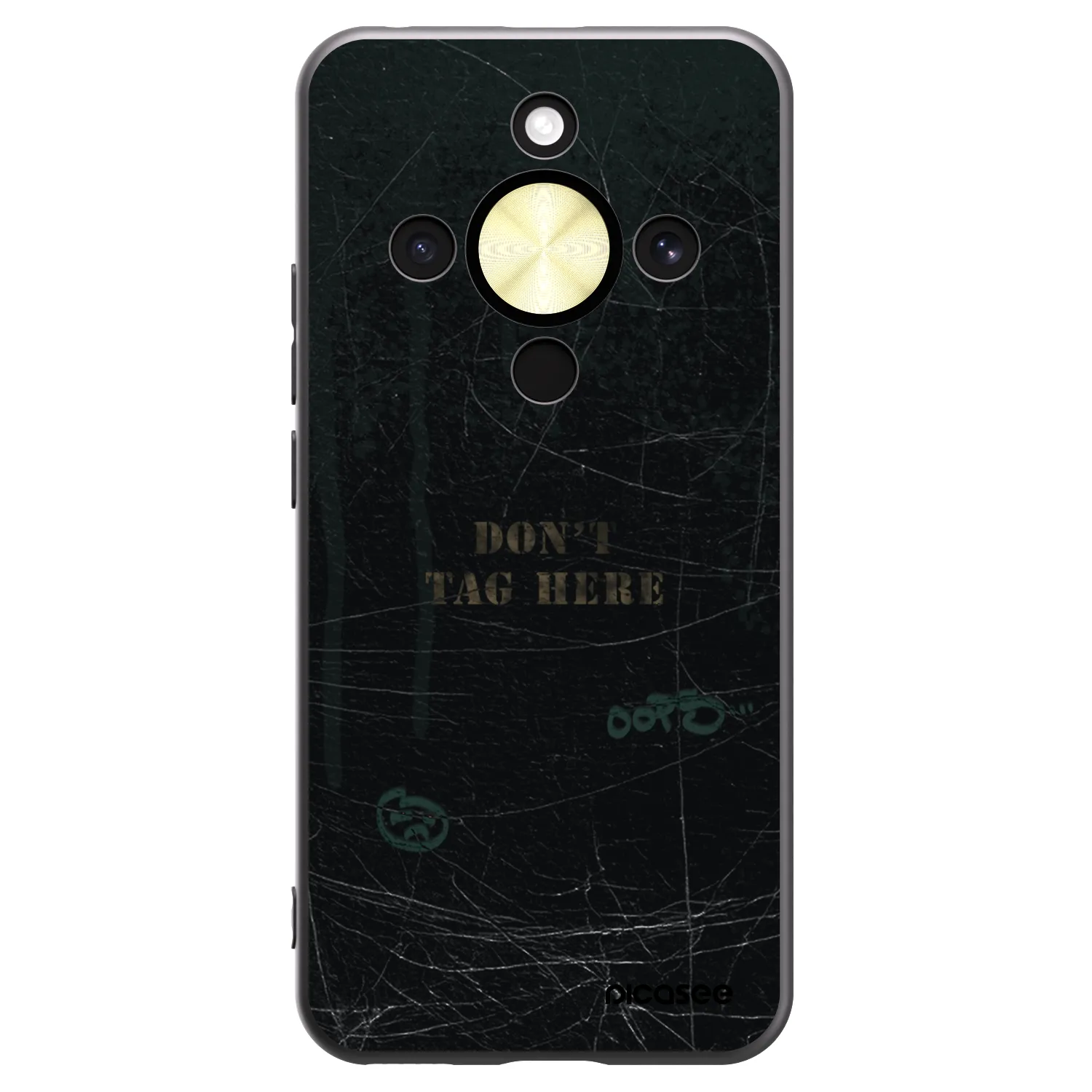 Picasee silikonowe czarne etui na Honor Magic8 Lite 5G - DON´T TAG