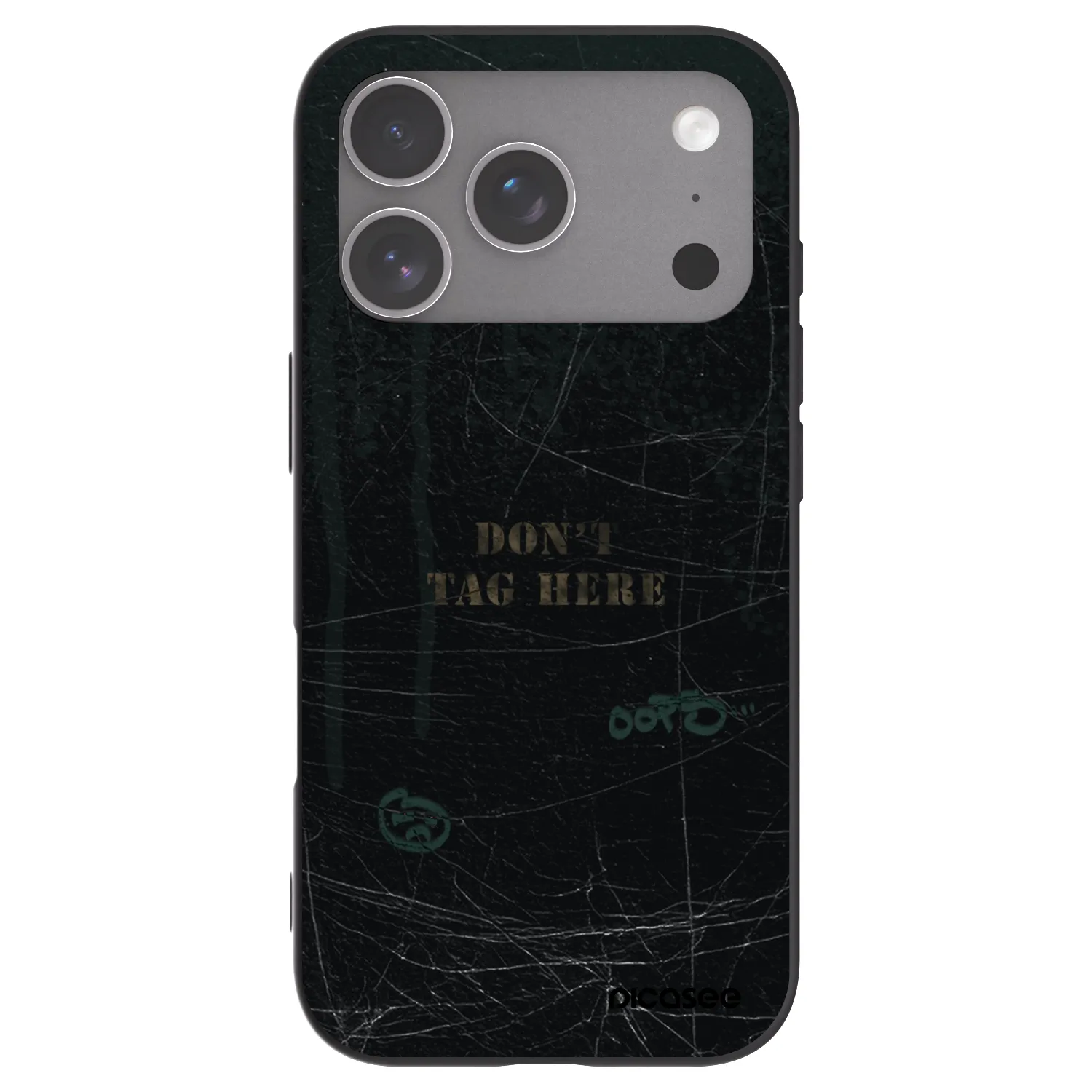 Picasee silikonowe czarne etui na Apple iPhone 18 Pro - DON´T TAG