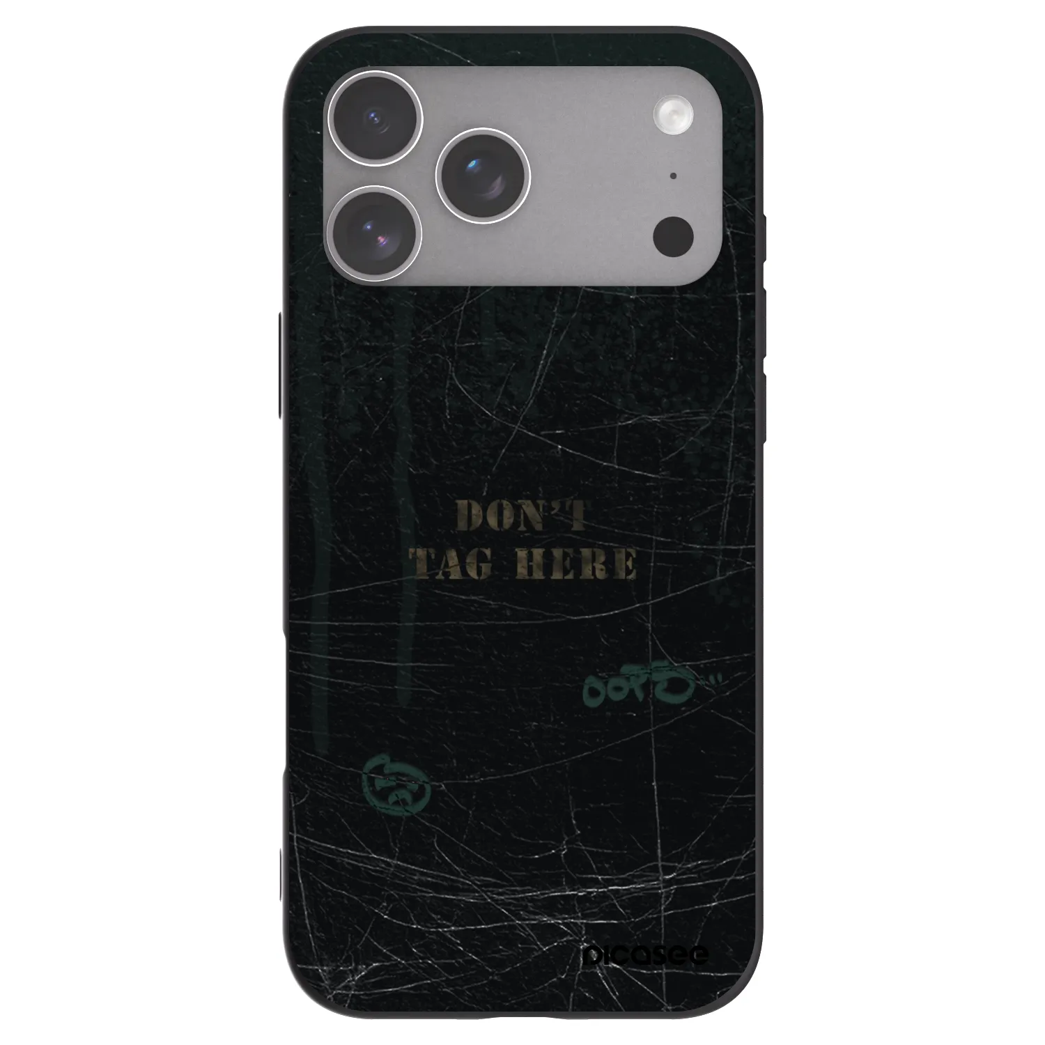 Picasee silikonowe czarne etui na Apple iPhone 18 Pro Max - DON´T TAG