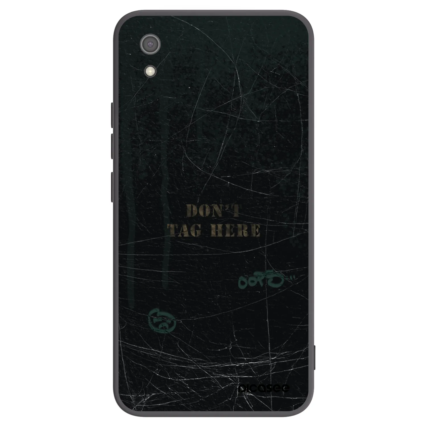 Picasee silikonowe czarne etui na Xiaomi Redmi 7A - DON´T TAG