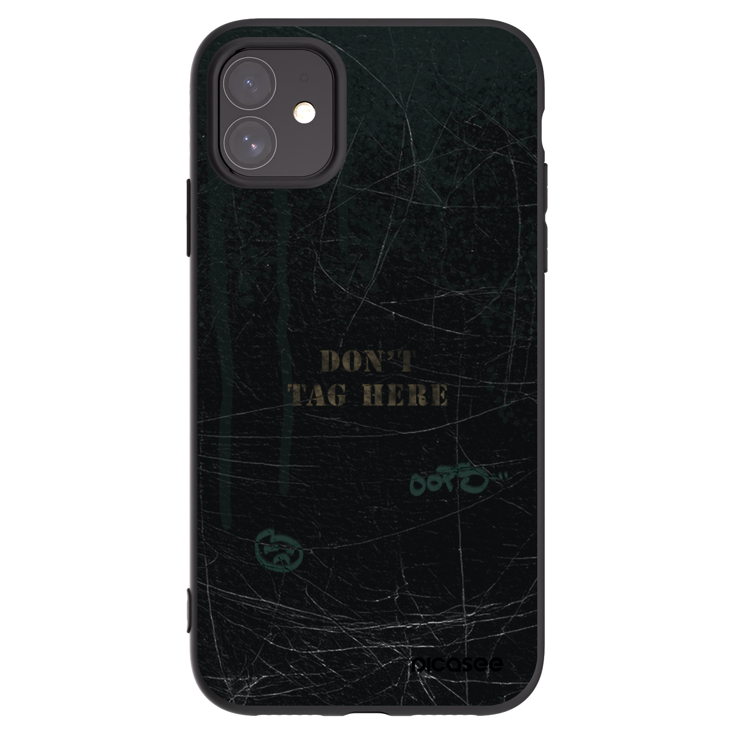 Picasee silikonowe czarne etui na Apple iPhone 11 - DON´T TAG
