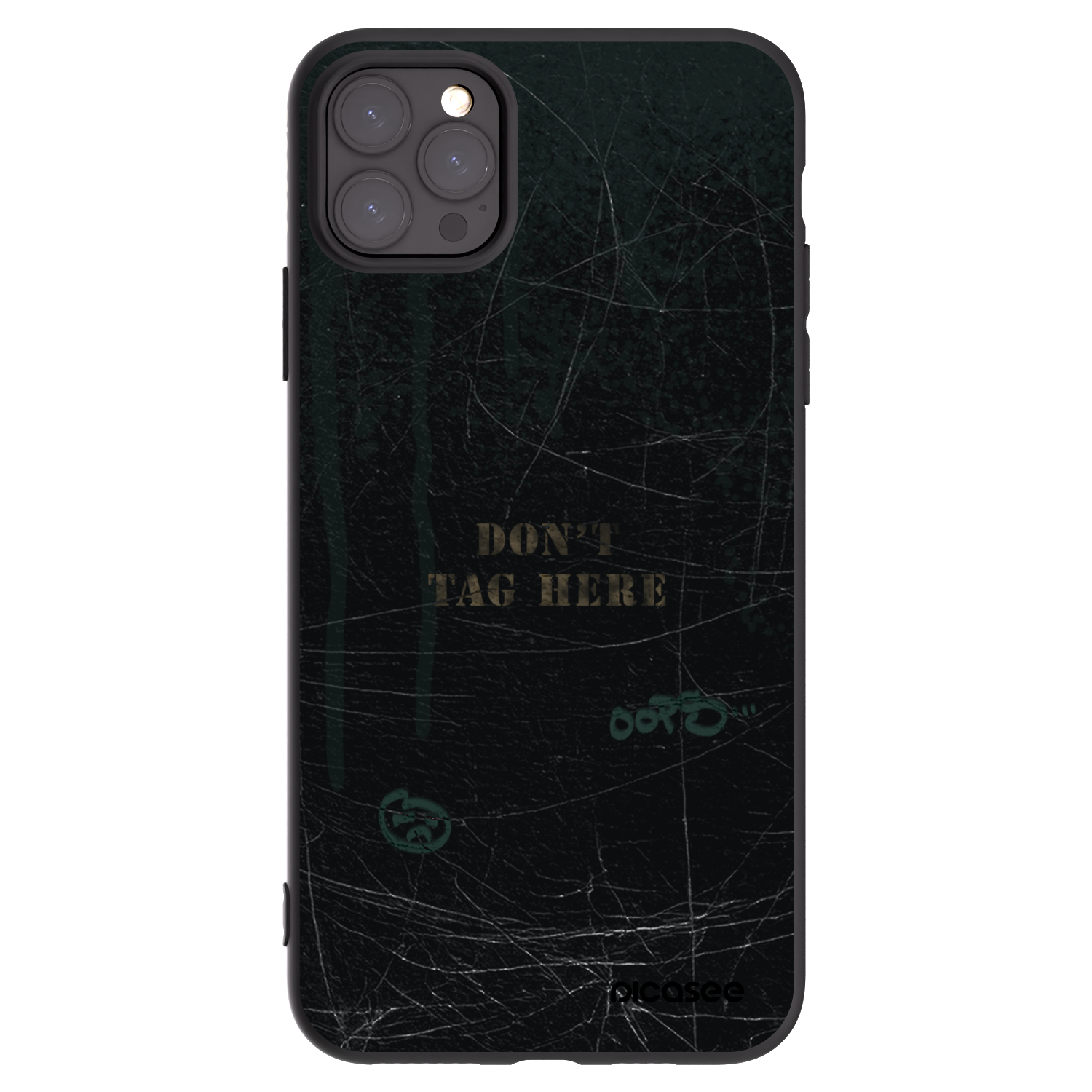 Picasee silikonowe czarne etui na Apple iPhone 11 Pro Max - DON´T TAG