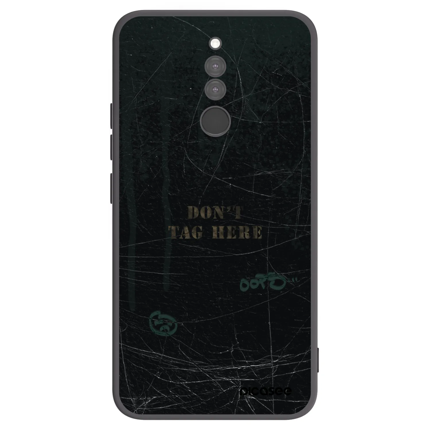 Picasee silikonowe czarne etui na Xiaomi Redmi 8 - DON´T TAG
