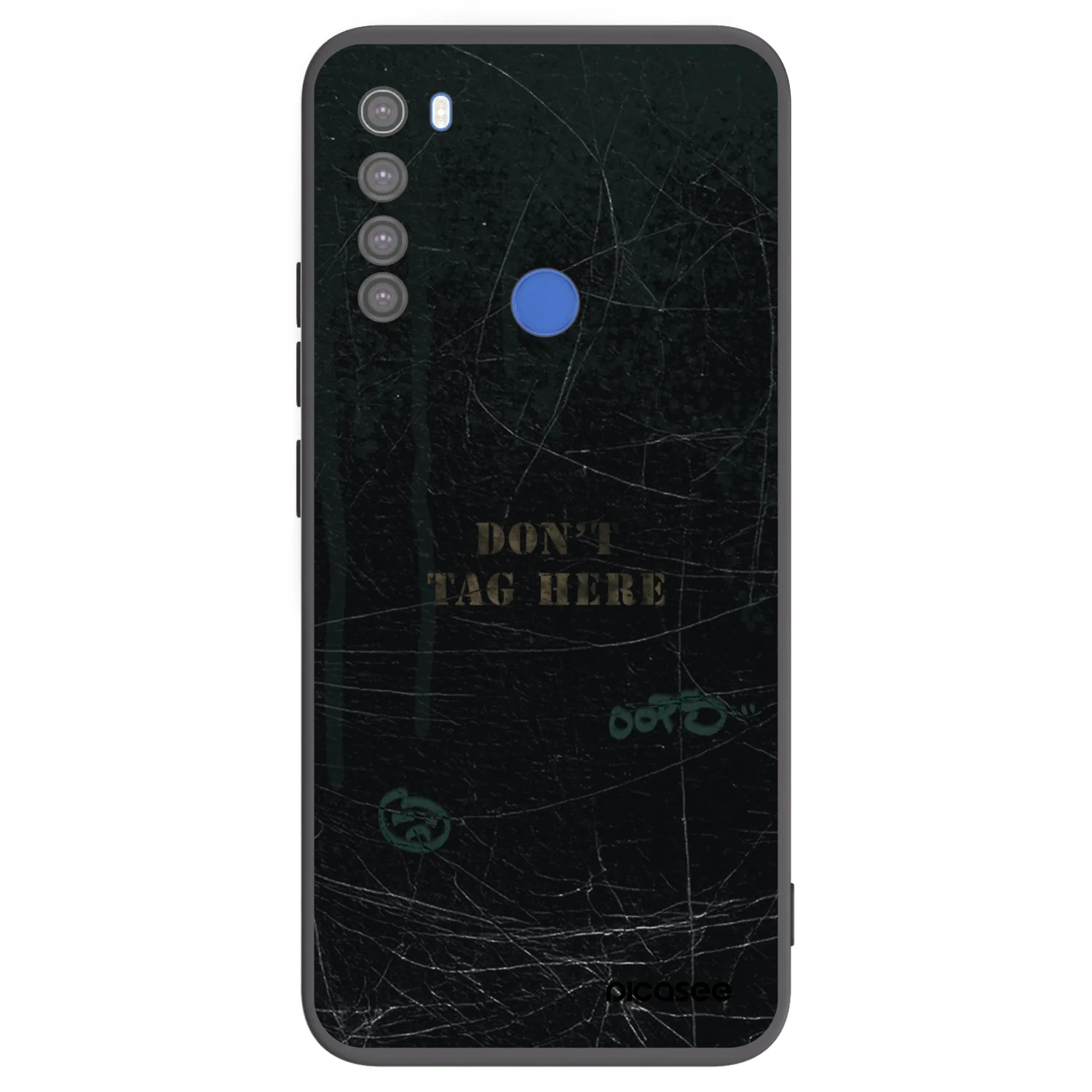 Picasee silikonowe czarne etui na Xiaomi Redmi Note 8T - DON´T TAG