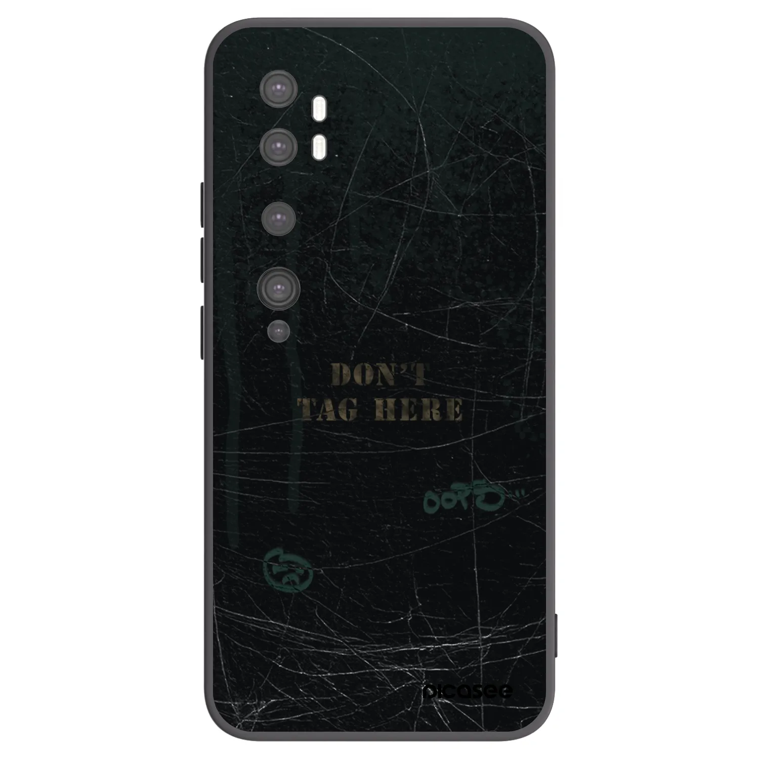 Picasee silikonowe czarne etui na Xiaomi Mi Note 10 (Pro) - DON´T TAG