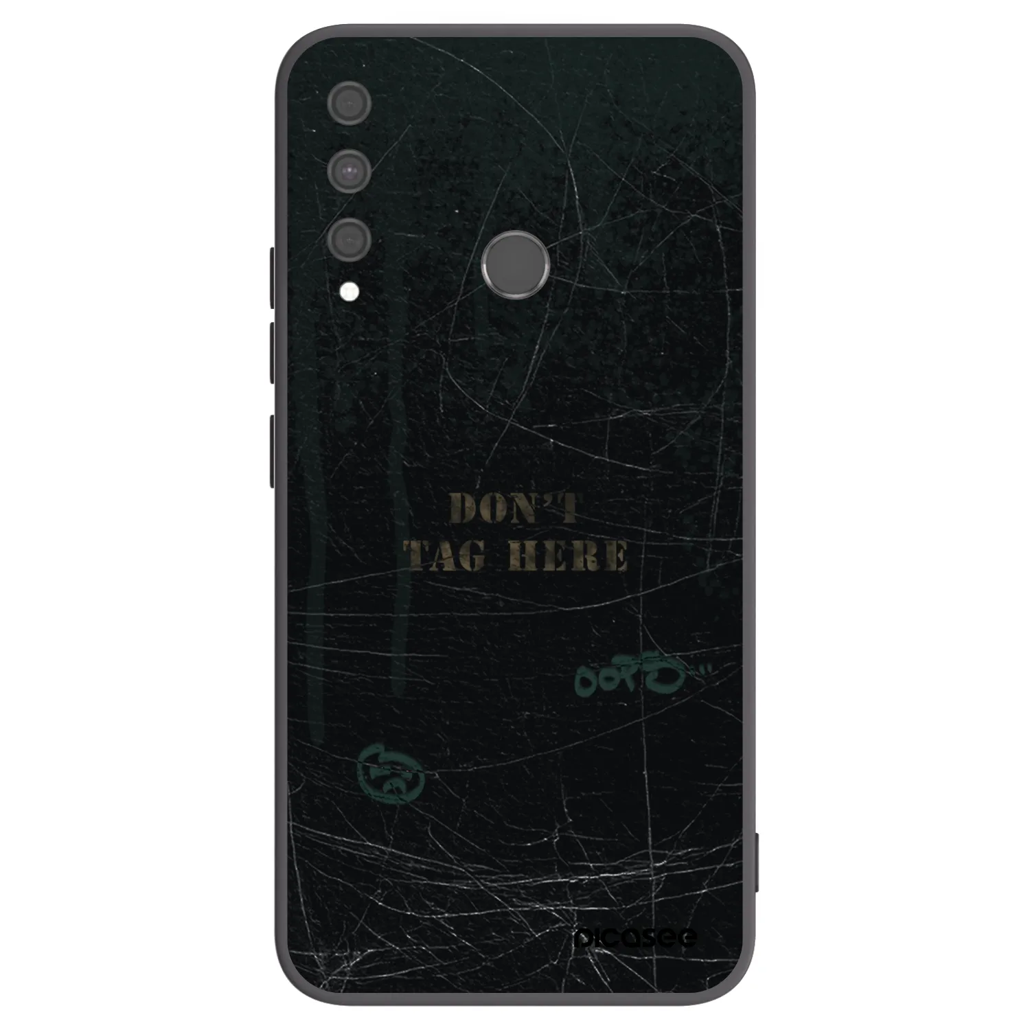 Picasee silikonowe czarne etui na Huawei P40 Lite E - DON´T TAG