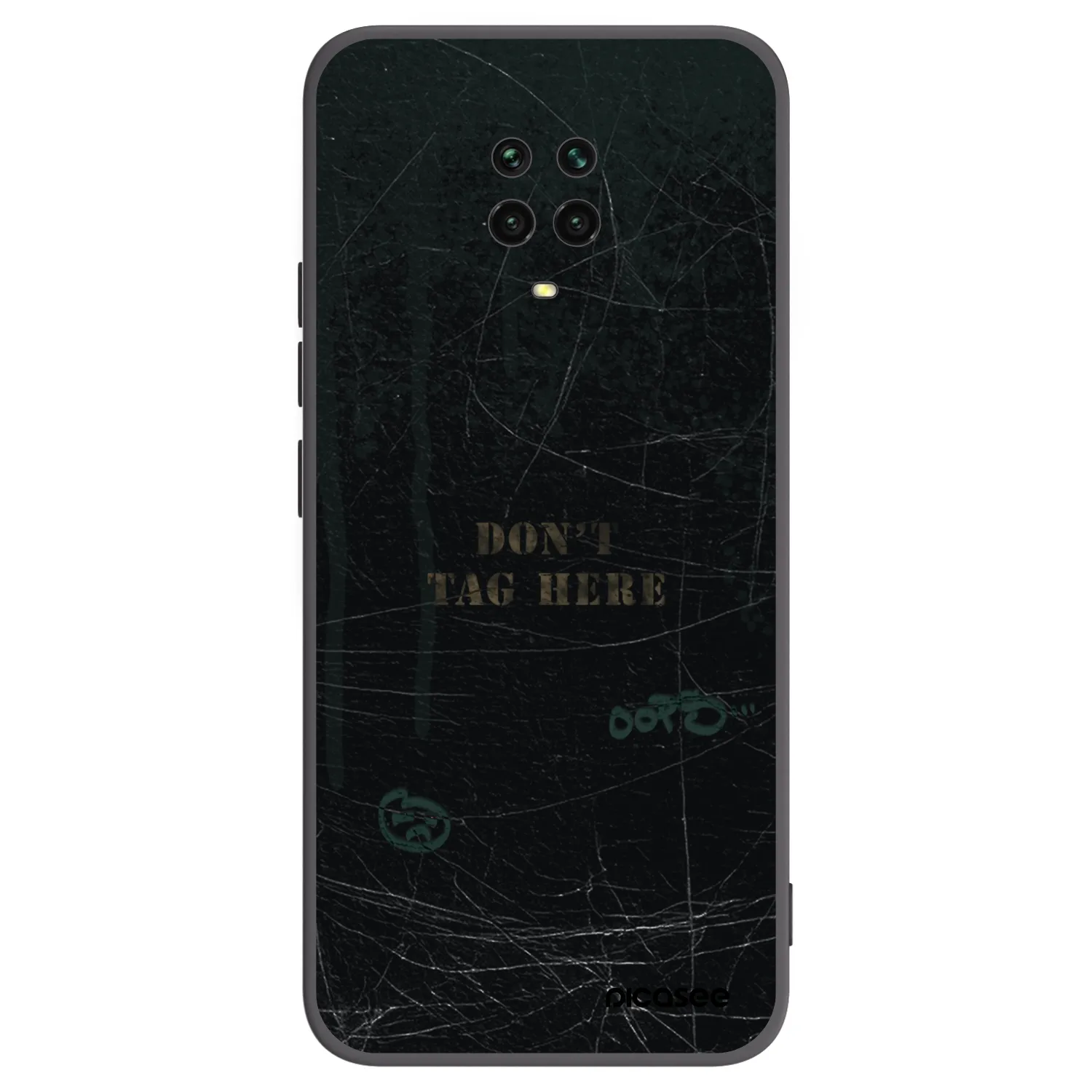 Picasee silikonowe czarne etui na Xiaomi Redmi Note 9 Pro - DON´T TAG