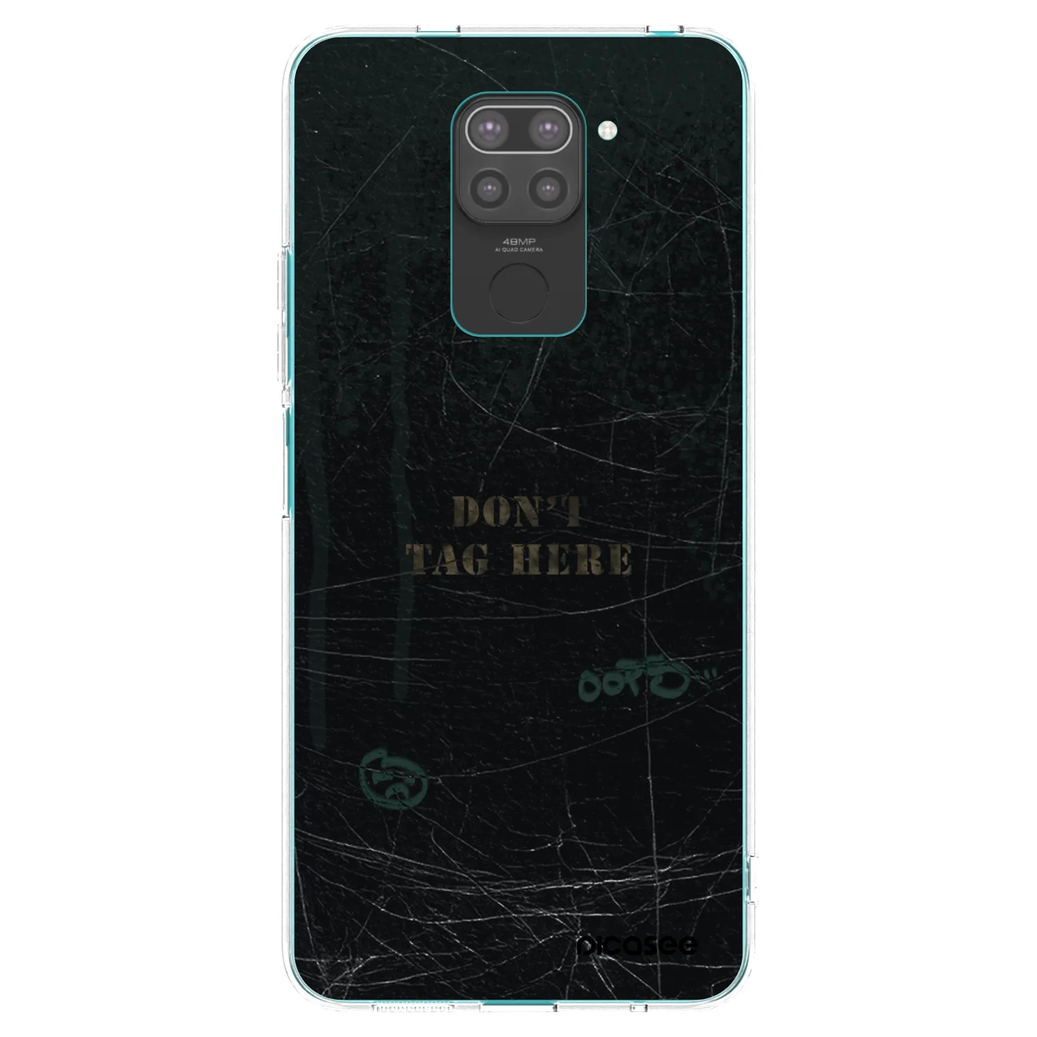 Picasee silikonowe czarne etui na Xiaomi Redmi Note 9 - DON´T TAG