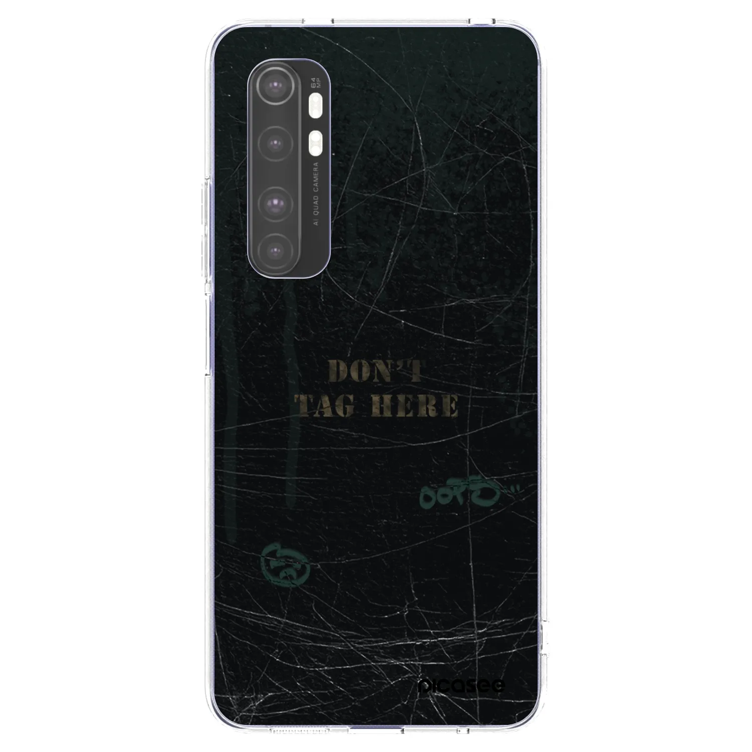 Picasee silikonowe przeźroczyste etui na Xiaomi Mi Note 10 Lite - DON´T TAG