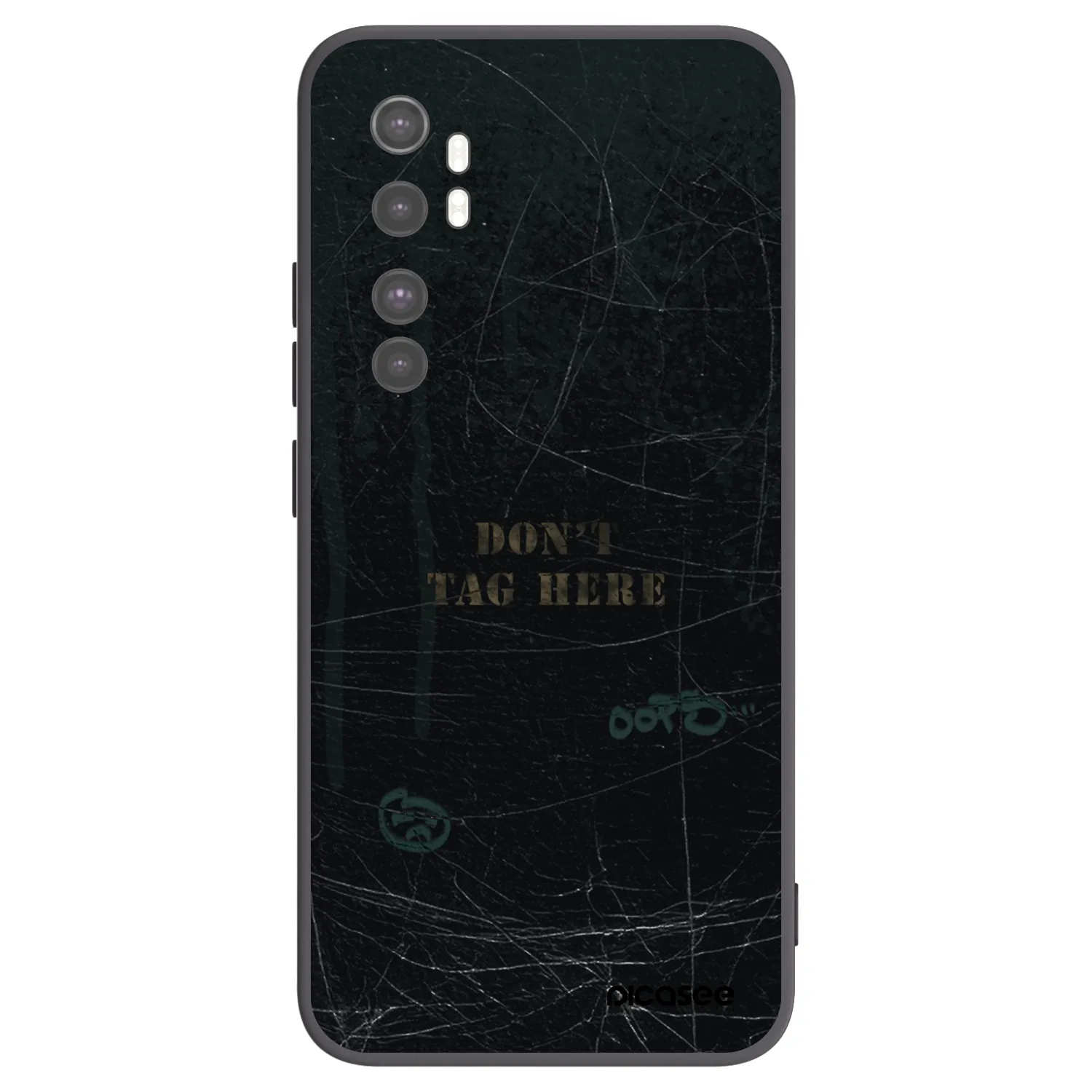 Picasee silikonowe czarne etui na Xiaomi Mi Note 10 Lite - DON´T TAG