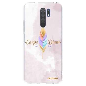 Picasee silikonowe przeźroczyste etui na Xiaomi Redmi 9 - Carpe Diem