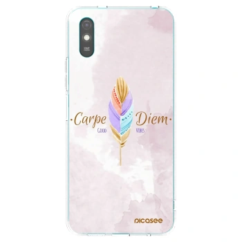 Picasee silikonowe przeźroczyste etui na Xiaomi Redmi 9A - Carpe Diem