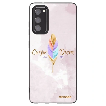 Picasee silikonowe czarne etui na Samsung Galaxy S20 FE - Carpe Diem