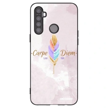 Picasee silikonowe czarne etui na Realme 5 - Carpe Diem