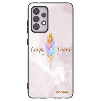 Picasee silikonowe czarne etui na Samsung Galaxy A52 5G A525F - Carpe Diem