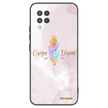 Picasee silikonowe czarne etui na Samsung Galaxy A42 A426B - Carpe Diem