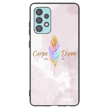 Picasee silikonowe czarne etui na Samsung Galaxy A72 A725F - Carpe Diem