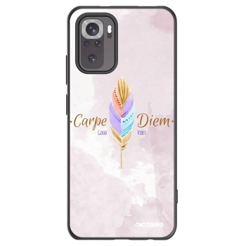 Picasee silikonowe czarne etui na Xiaomi Redmi Note 10S - Carpe Diem