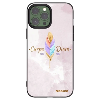 Picasee silikonowe czarne etui na Apple iPhone 13 Pro Max - Carpe Diem