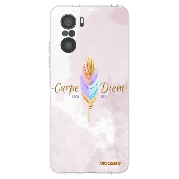 Picasee silikonowe przeźroczyste etui na Xiaomi Poco F3 - Carpe Diem