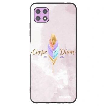 Picasee silikonowe czarne etui na Samsung Galaxy A22 A226B 5G - Carpe Diem