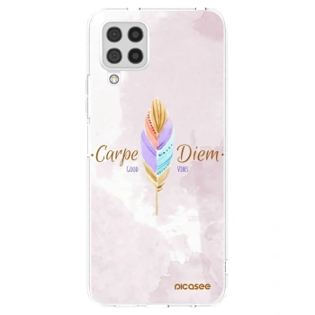 Picasee silikonowe przeźroczyste etui na Samsung Galaxy A22 A225F 4G - Carpe Diem