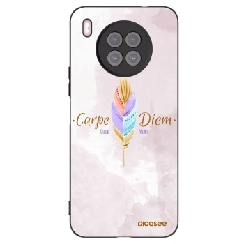 Picasee silikonowe czarne etui na Huawei Nova 8i - Carpe Diem