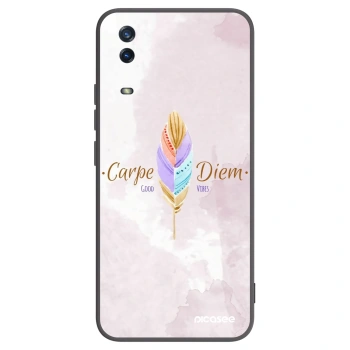 Picasee silikonowe czarne etui na Vivo Y11s - Carpe Diem