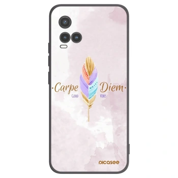 Picasee silikonowe czarne etui na Vivo Y33s - Carpe Diem