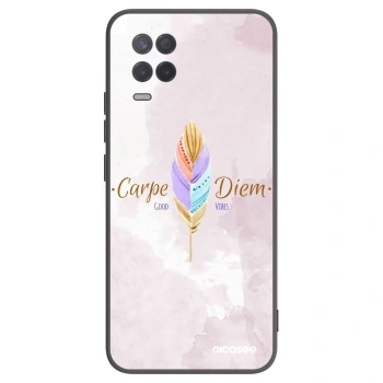Picasee silikonowe czarne etui na Realme 8 5G - Carpe Diem
