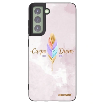 Picasee silikonowe czarne etui na Samsung Galaxy S21 FE 5G - Carpe Diem
